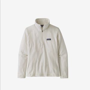 Patagonia micro D quarter zip white